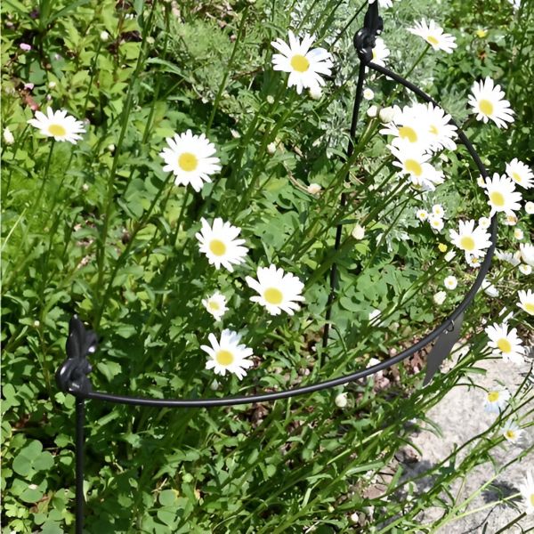 Tuteur à plantes demi-cercle en acier fleur de lys - ESSCHERTS GARDEN