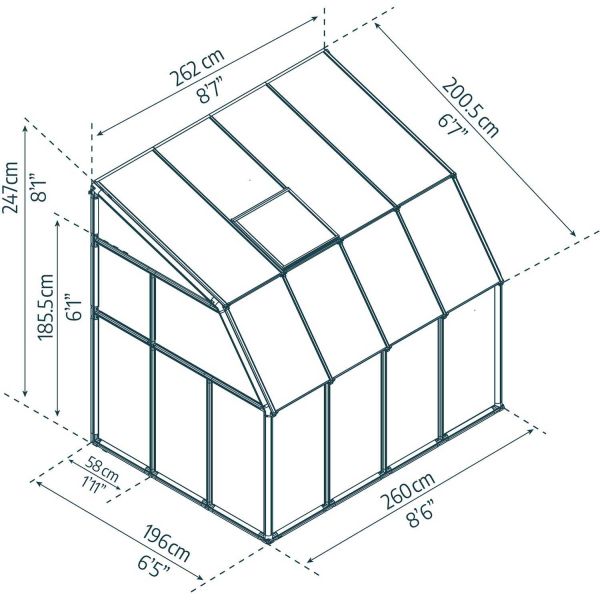 Véranda en aluminium blanc et polycarbonate Sun Room - PAA-0399