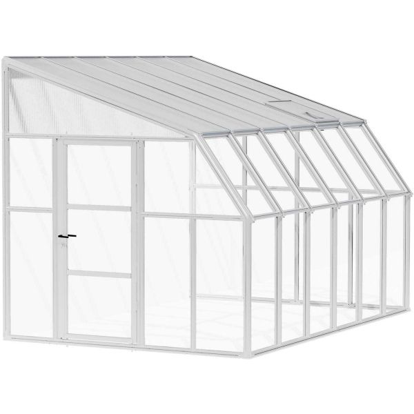 Véranda en aluminium blanc et polycarbonate Sun Room II