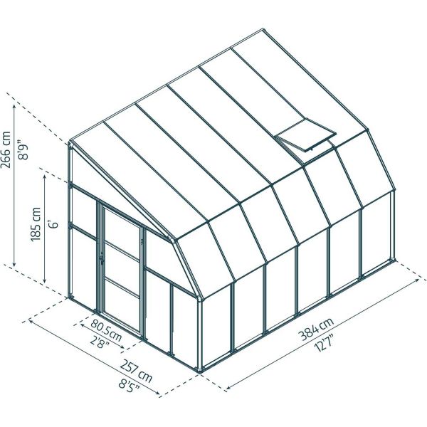 Véranda en aluminium blanc et polycarbonate Sun Room II - PAA-0405