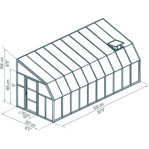 Véranda en aluminium blanc et polycarbonate Sun Room II - PAA-0409