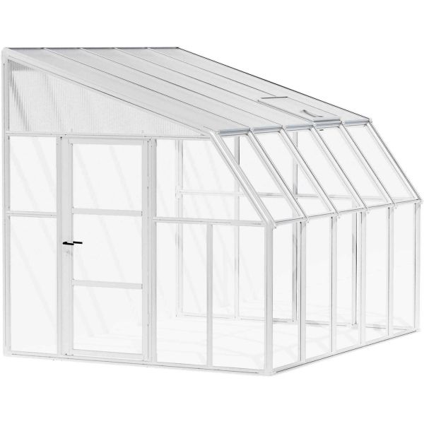 Véranda en aluminium blanc et polycarbonate Sun Room II