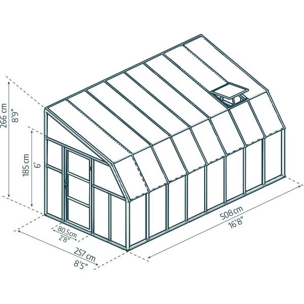 Véranda en aluminium blanc et polycarbonate Sun Room II - PAA-0407