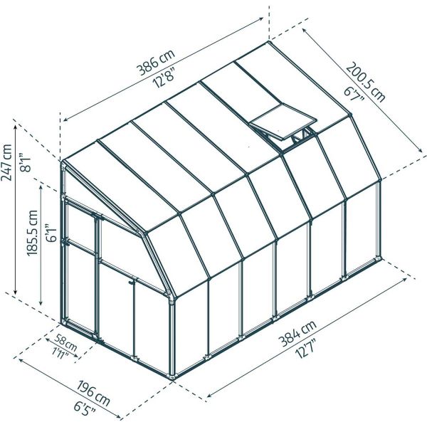 Véranda en aluminium blanc et polycarbonate Sun Room - PAA-0401