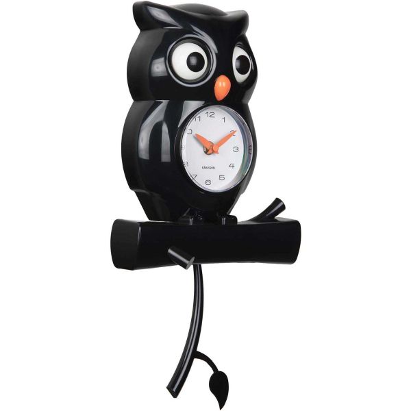 Wall Clock Owl Pendulum