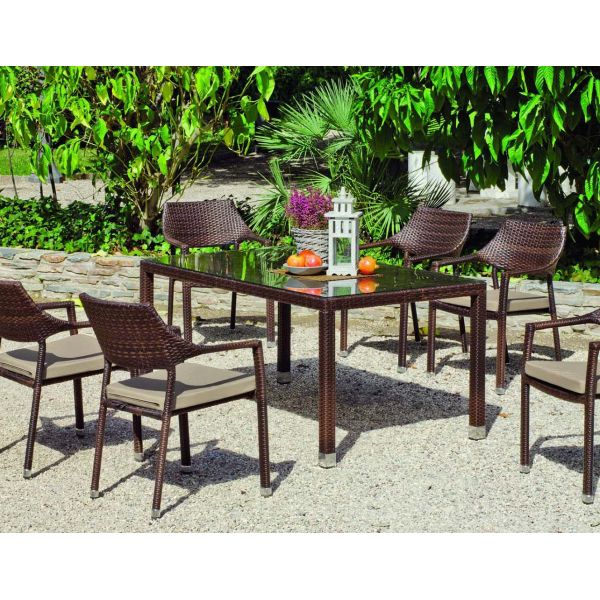 Salon De Jardin En Resine Tressee 6 Personnes Kepler Pisa