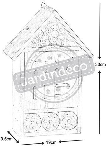 Hôtel à insectes en bois