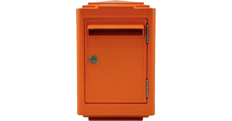 Boîte aux lettres 1950 orange par La Boîte Jaune