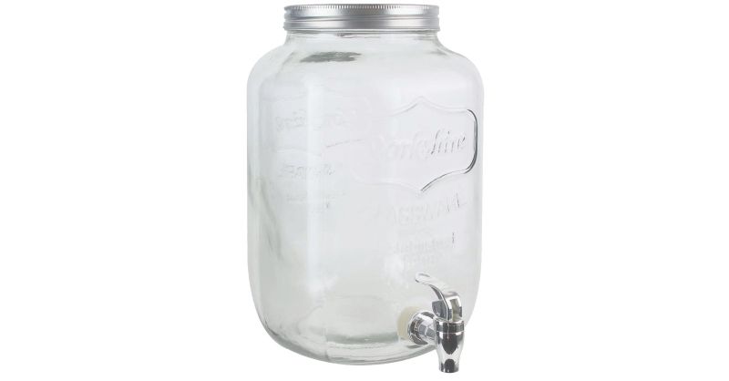 Fontaine à boisson en verre avec robinet - contenance 8 L
