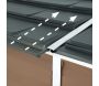 Abri de jardin monopent en aluminium et polycarbonate ambre Skylight - 449