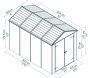 Abri de jardin en polycarbonate et aluminium Rubicon - PAA-0221