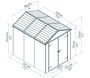 Abri de jardin en polycarbonate et aluminium Rubicon - PAA-0220