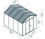 Abri de jardin en polycarbonate et aluminium Rubicon - PAA-0224