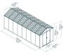 Abri de jardin en polycarbonate et aluminium Rubicon - PAA-0228