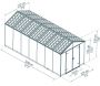 Abri de jardin en polycarbonate et aluminium Rubicon - PAA-0227