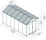 Abri de jardin en polycarbonate et aluminium Rubicon - PAA-0226