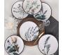 Assiette en céramique Green garden (Lot de 6) - HANAH HOME