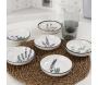 Assiette en céramique Green garden (Lot de 6) - HANAH HOME