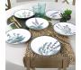 Assiette en céramique Green garden (Lot de 6) - HANAH HOME