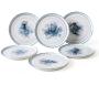 Assiette en porcelaine Marine (Lot de 6)