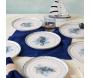 Assiette en porcelaine Marine (Lot de 6) - HANAH HOME