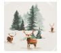 Vaisselle en porcelaine décor Cerf et Sapin, style fait main - 6