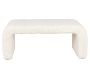 Banc blanc tissu bouclettes - AUB-6917