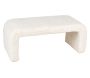 Banc blanc tissu bouclettes