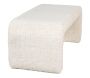 Banc blanc tissu bouclettes - 5