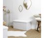 Banc coffre pliable en bouclette blanc - 5