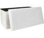 Banc coffre pliable en bouclette blanc - 32,90