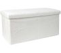 Banc coffre pliable en bouclette blanc