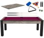 Billard convertible table 8 personnes Arizona + plateau dinatoire + pack d'accessoires