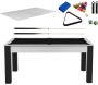 Billard convertible table 6 personnes Texas + plateaux dinatoires + pack accessoires Confort