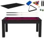 Billard convertible table 6 personnes Texas + plateaux dinatoires + pack accessoires Confort