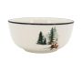 Vaisselle en porcelaine décor Cerf et Sapin, style fait main - 34,90