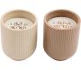 Bougie parfumé en pot dolomite (Lot de 2)