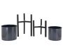 Cache-pots en métal noir Graph (Lot de 2) - 49,90