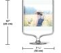 Cadre photo rotatif en aluminium Wishbone - UMB-0682