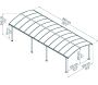 Carport en aluminium et polycarbonate Arcadia - PAA-0420