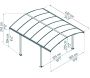 Carport en aluminium et polycarbonate Arcadia - PAA-0418