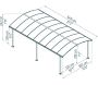 Carport en aluminium et polycarbonate Arcadia - PAA-0419