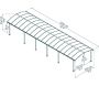 Carport en aluminium et polycarbonate Arcadia - PAA-0422