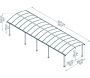 Carport en aluminium et polycarbonate Arcadia - PAA-0421