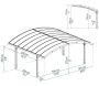 Carport en aluminium et polycarbonate Arizona Wave - PAA-0413