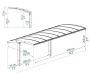 Carport en aluminium et polycarbonate Arizona Wave - PAA-0412