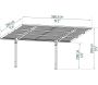 Carport en aluminium et polycarbonate Sydney wave - PAA-0432