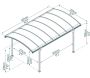 Carport en aluminium et polycarbonate Vitoria - PAA-0415