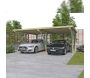 Carport double en bois Basic - GARDENAS