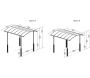 Carport spécial camping-car en aluminium et polycarbonate Alpine - PAA-0423